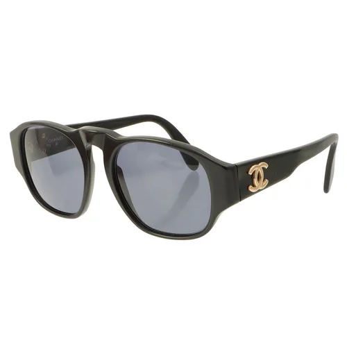 Side CC Mark Plate Sunglasses Black