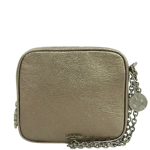 Logo Square Chain Pouch Bronze