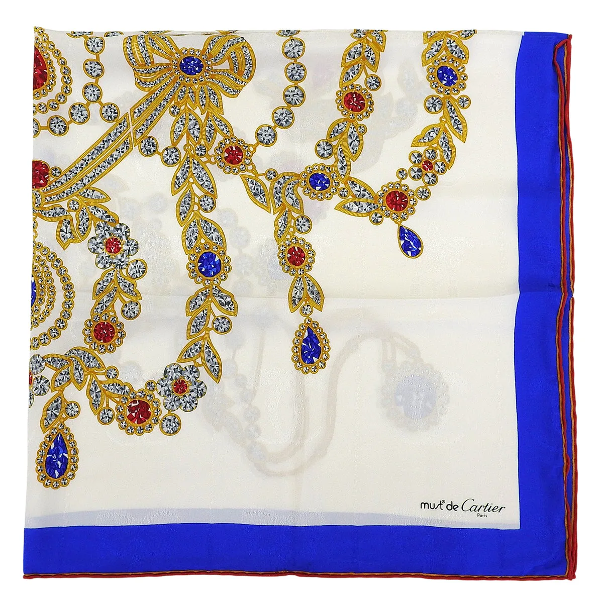 Jewelry Pattern Scarf White/Multi