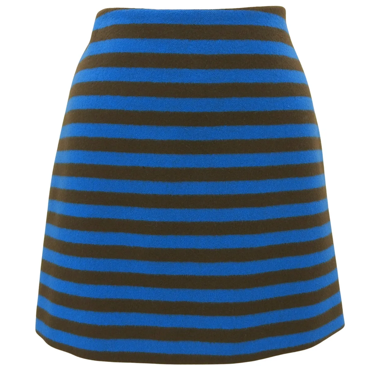2014 Wool Border Pattern Skirt #38 Blue/Brown