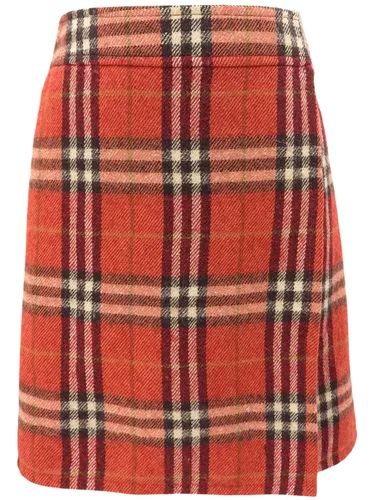 Plaid pattern skirt #36 Red