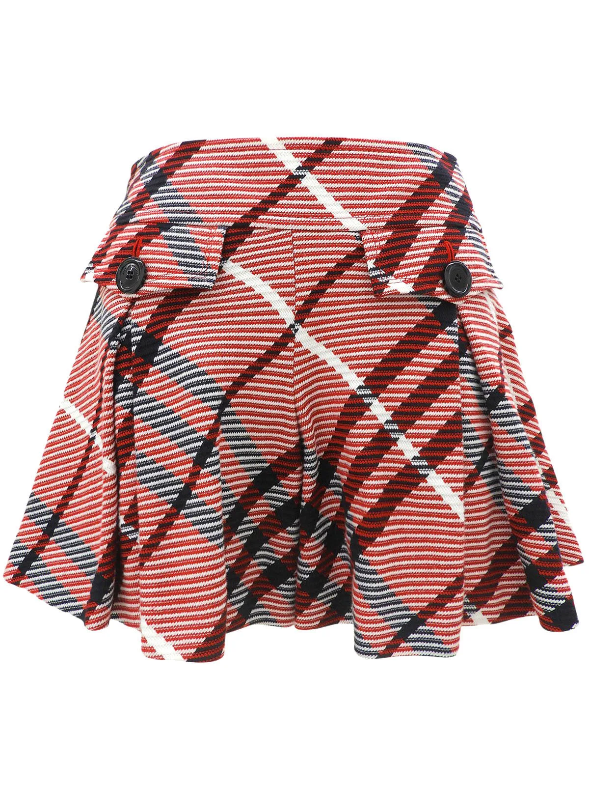 Checked Pattern Culottes Red/White/Black #38 Skirt