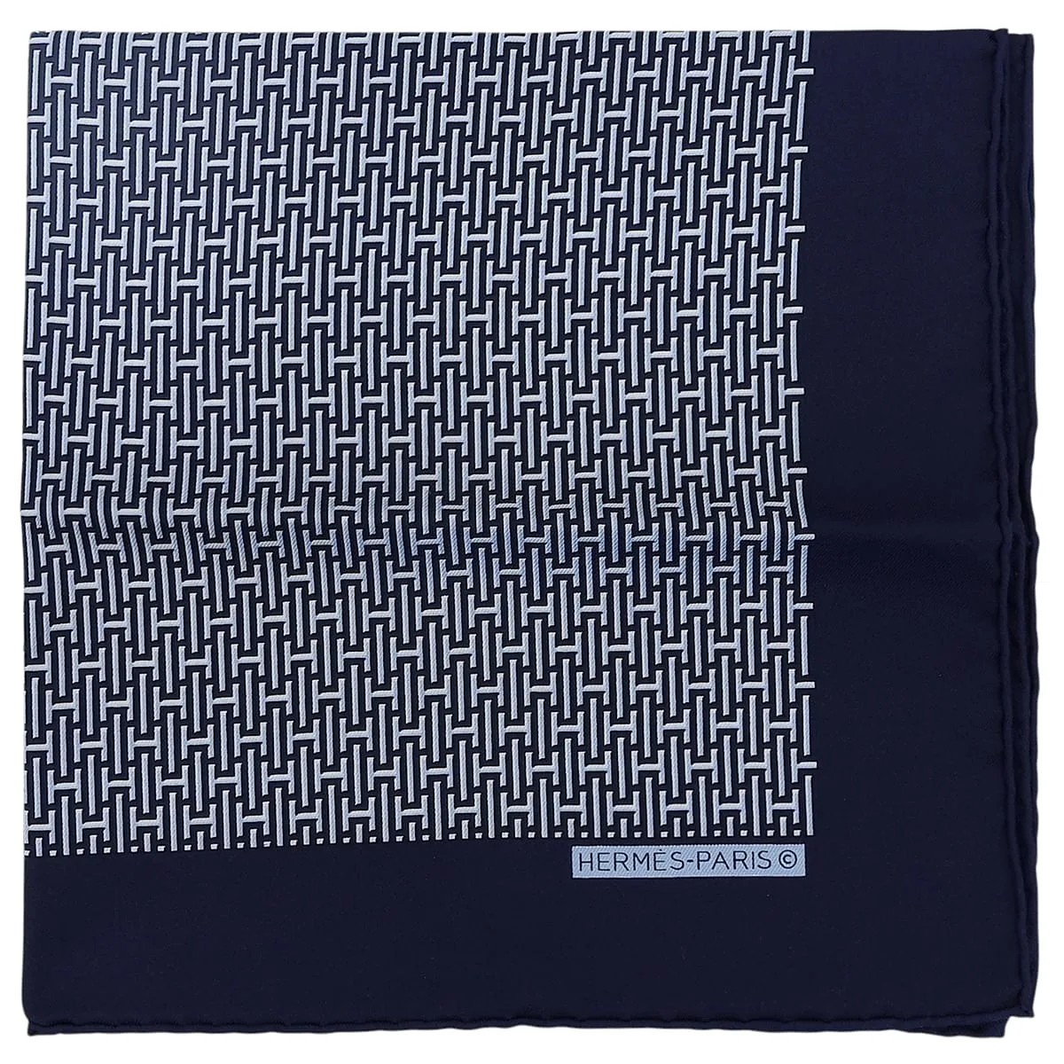 Carré 45 H Logo Scarf Navy