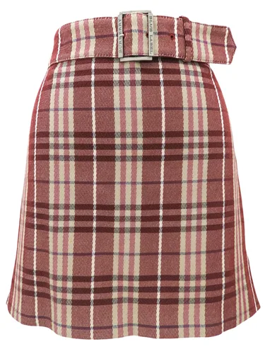 Checkered Mini Skirt #36 Red
