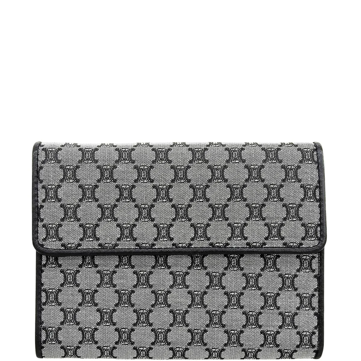Canvas Macadam Pattern Wallet Grey