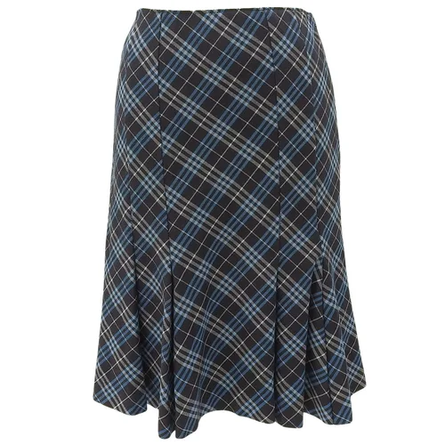 Nova Check Pattern Frill Skirt #38 Brown/Blue