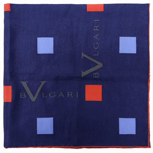 Logo Square Pattern Scarf Navy/Red