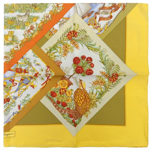 Safari Pattern Scarf Gold/Multi-color