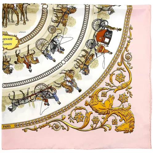 Carre 90 LA PROMENADE DE LONGCHAMPS Scarf Pink