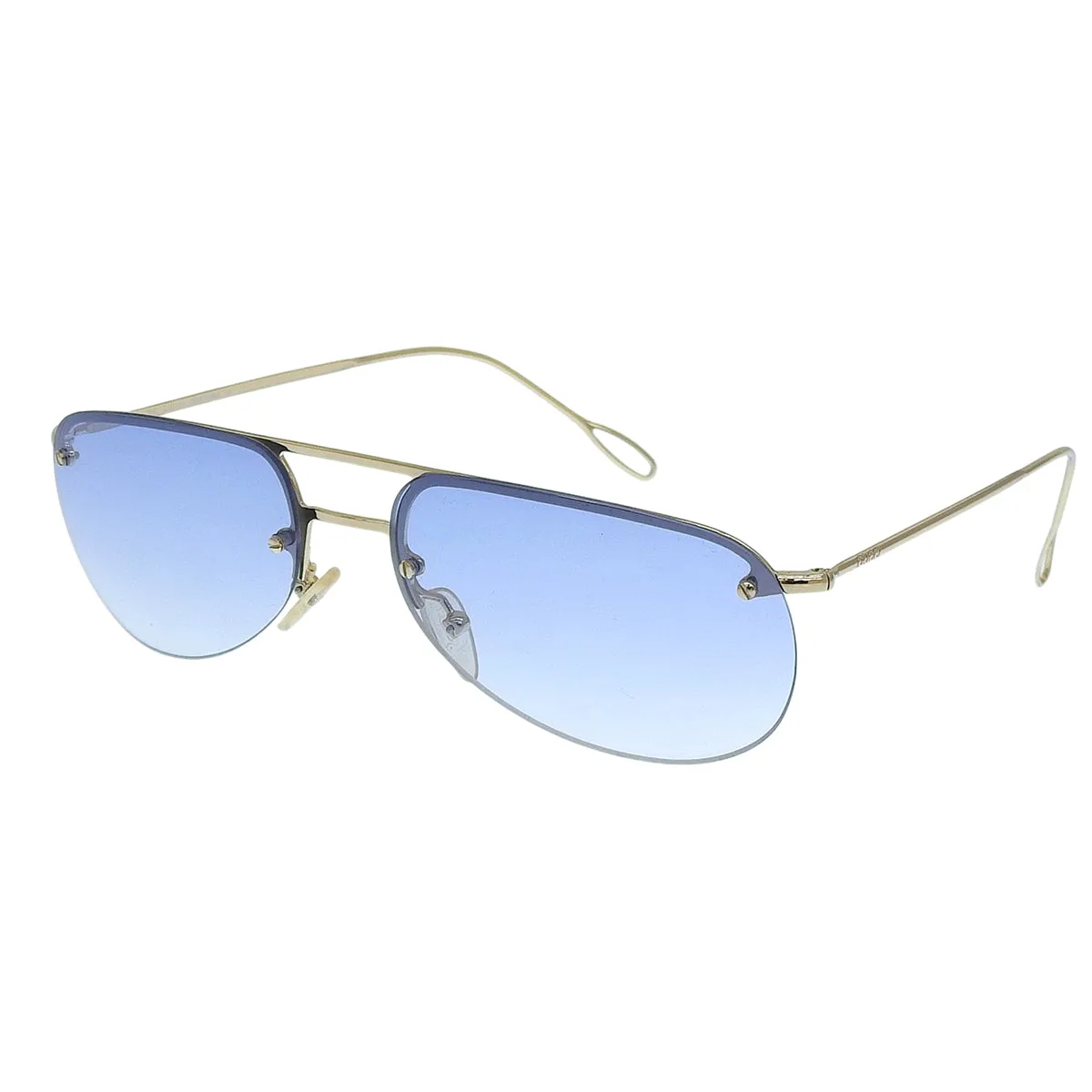 Side Logo Sunglasses Blue/Gold