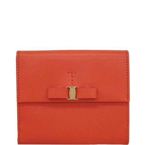 Saffiano Vara Ribbon Wallet Orange