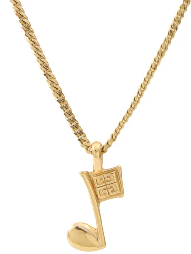 Logo Notebook Motif Necklace Gold