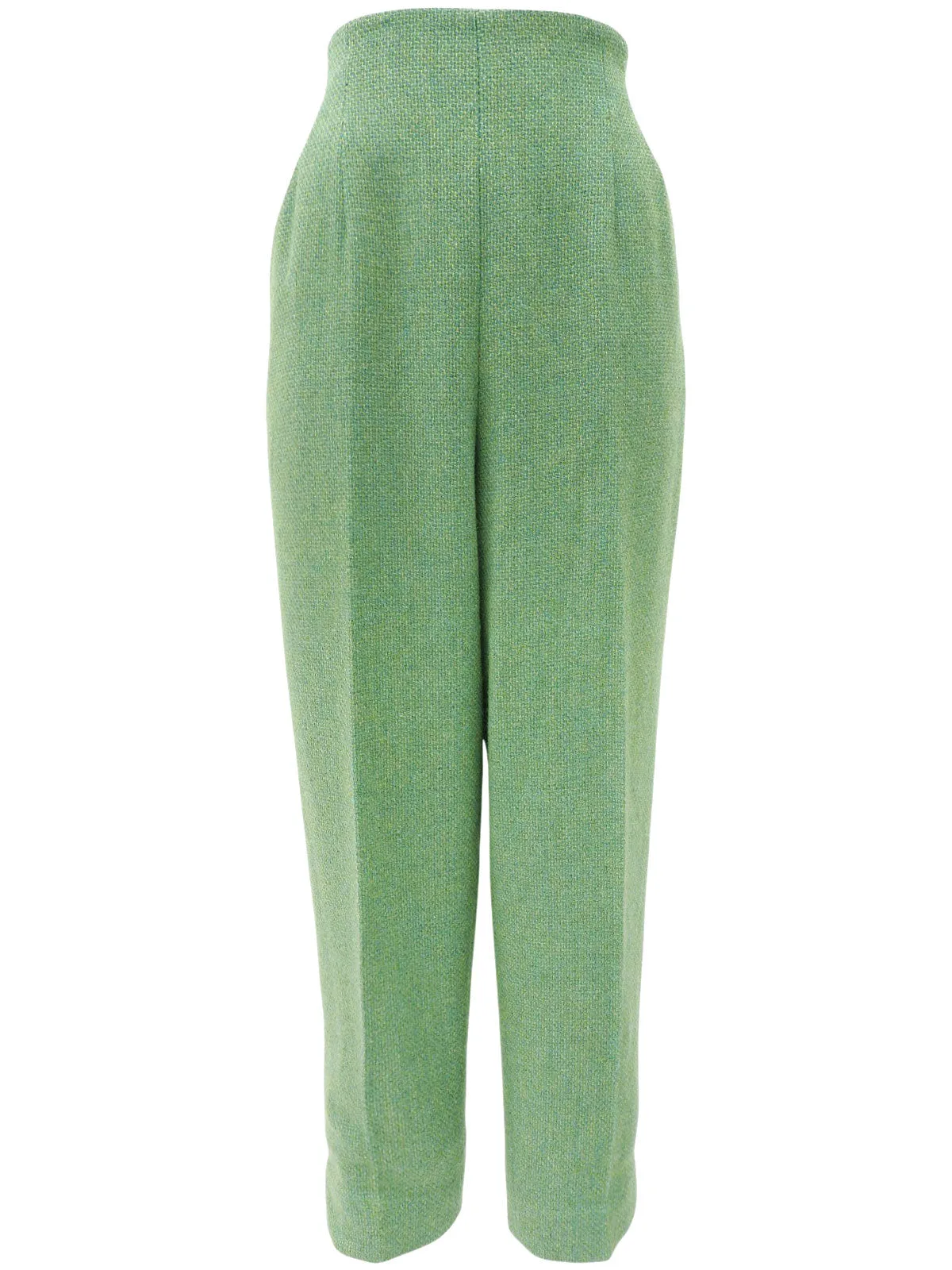 Wool Hem Slit Pants #11 Green
