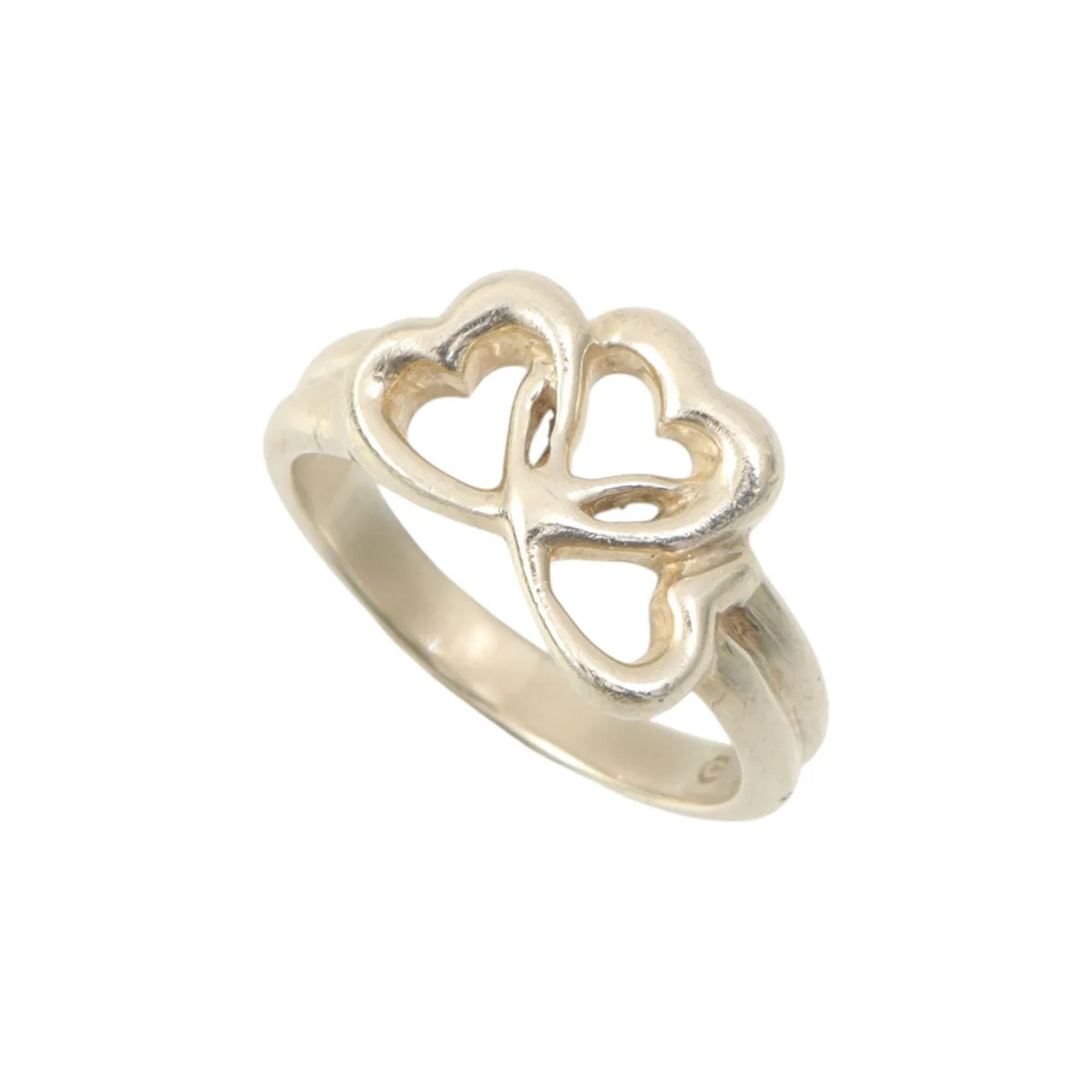 925 Triple Heart Ring #51 Silver