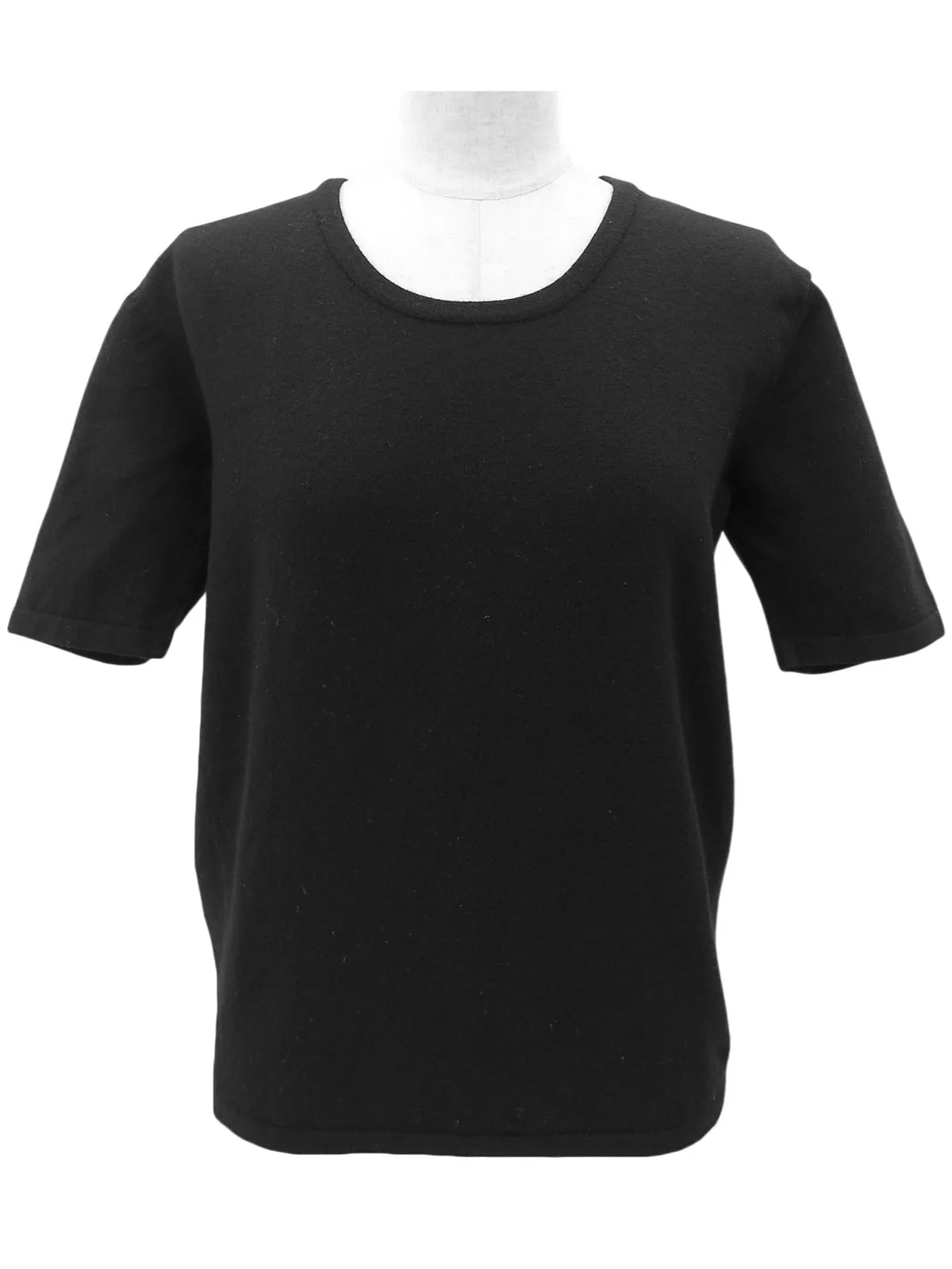Knitted Short Sleeve Top #42 Black Knit / Sweater