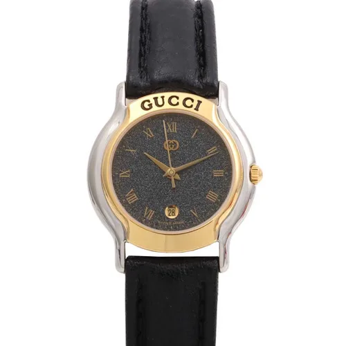 Round Logo Face Watch 29.7mm 8000L Quartz Grey/Black