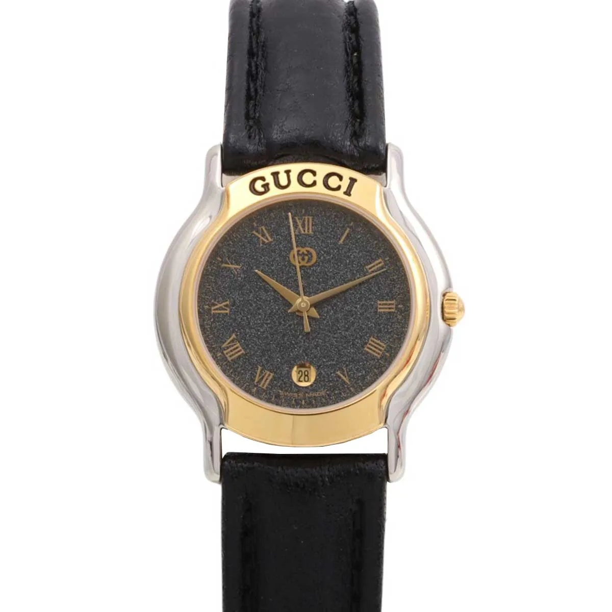 Round Logo Face Watch 29.7mm 8000L Quartz Grey/Black