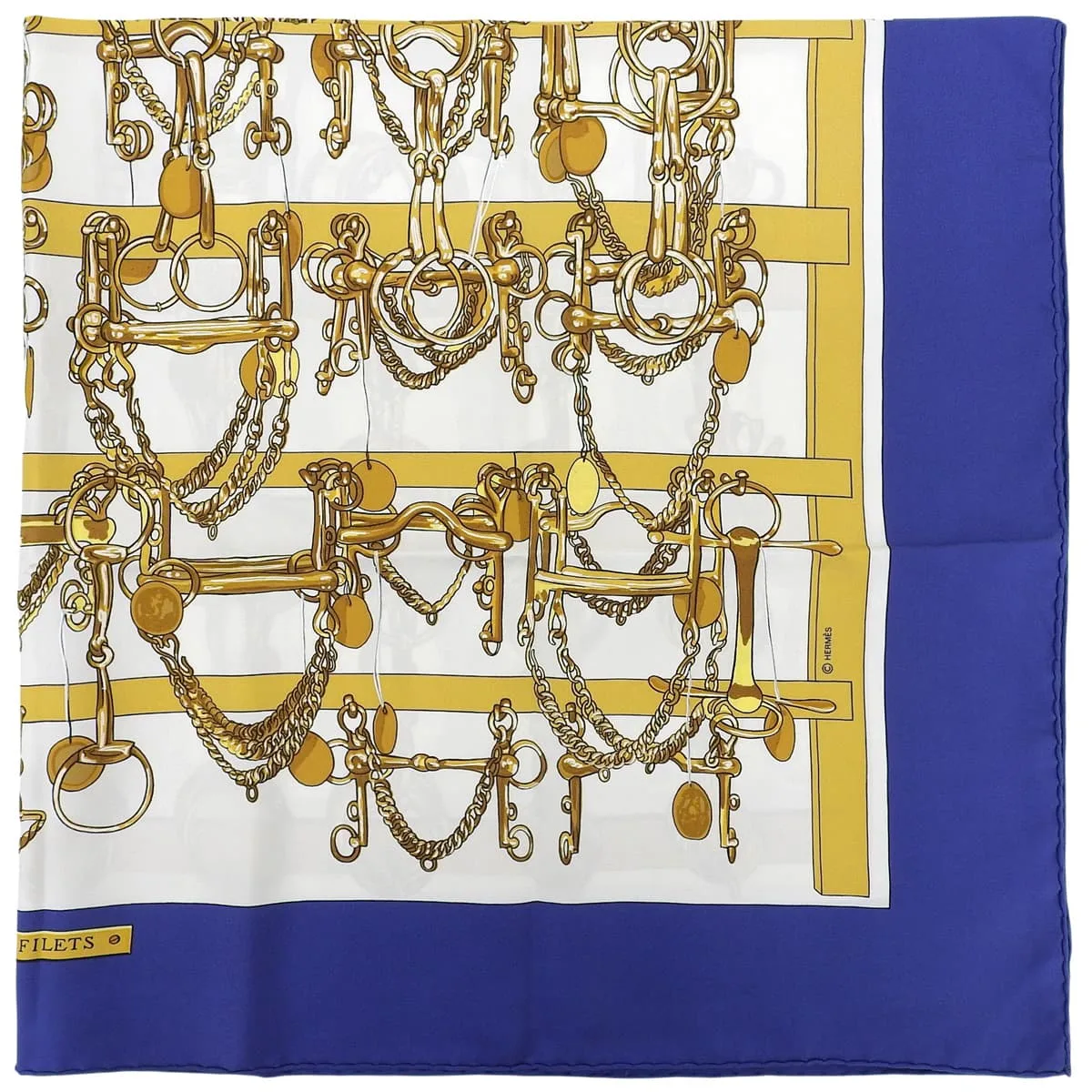 Carré 90 MORS & FILETS Scarf Blue/Multi