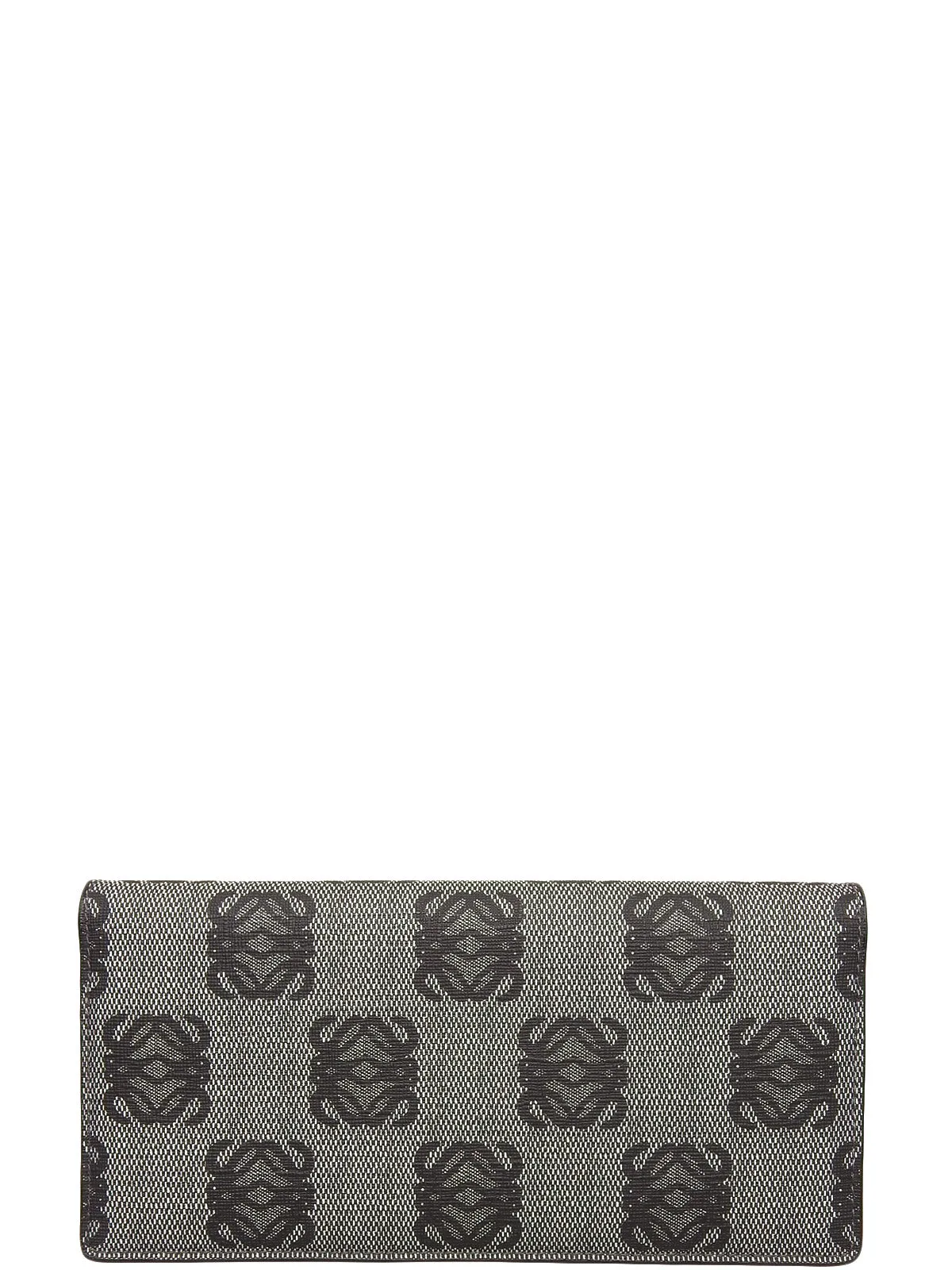 Anagram pattern long wallet gray