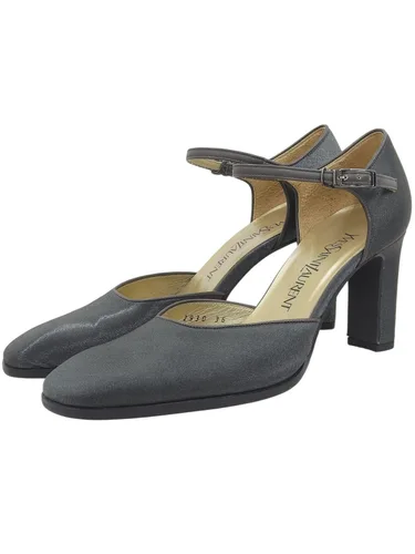 Satin Strap Pumps #36 Dark Green