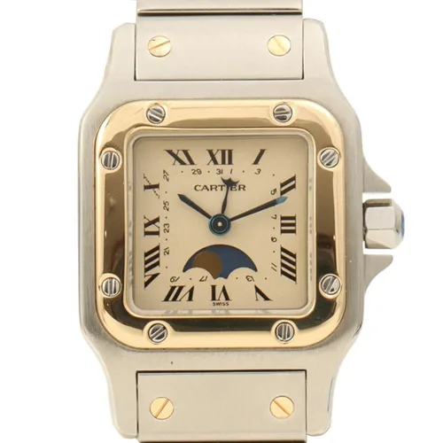 Santos Galbée SM W20008C4 Quartz Ivory Wristwatch