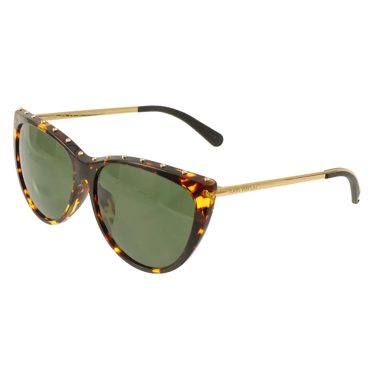 Brown Marble Logo Stud Sunglasses Brown/Black